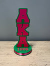 Alpha Kappa Alpha AKA Desk Plate Pink