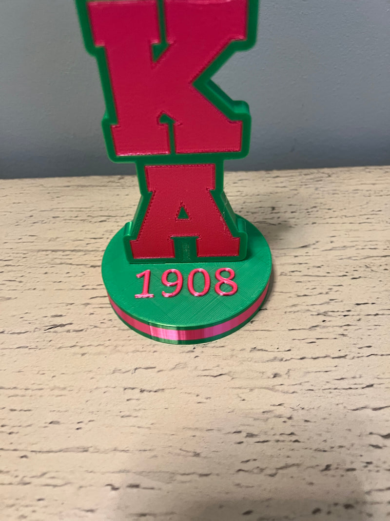 Alpha Kappa Alpha AKA Desk Plate Pink