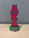 Alpha Kappa Alpha AKA Desk Plate Pink