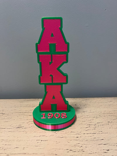 Alpha Kappa Alpha AKA Desk Plate Pink