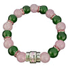 Alpha Kappa Alpha Natural Stone Beaded Bracelet Pink And Green