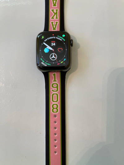 Alpha Kappa Alpha AKA Apple Watch Band Size 38/40/41 MM Black