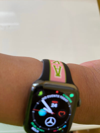 Alpha Kappa Alpha AKA Apple Watch Band Size 38/40/41 MM Black