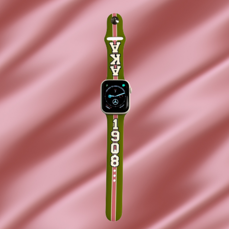 Alpha Kappa Alpha AKA Apple Watch Band Size 38/40/41 MM Bold Green