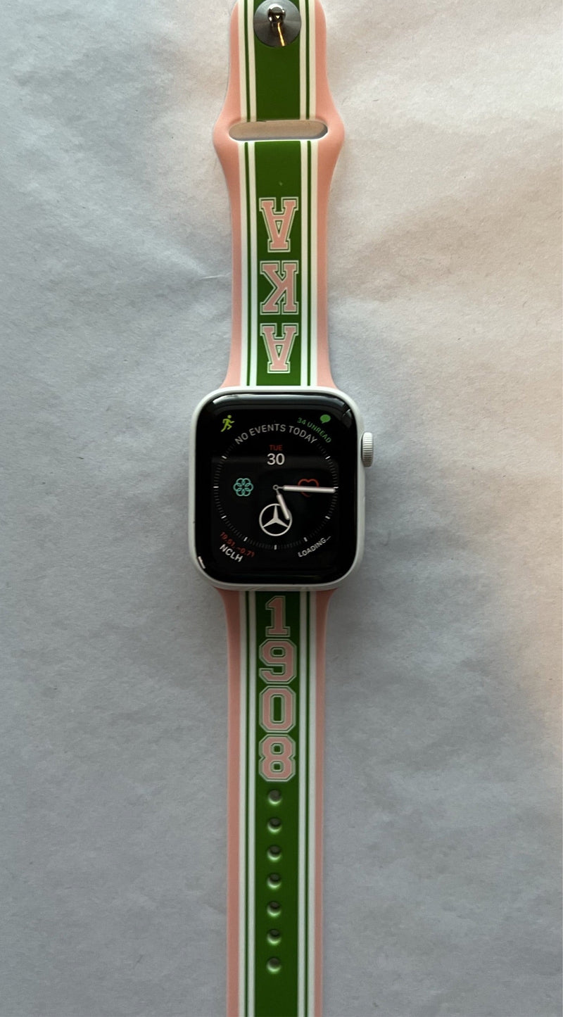 Alpha Kappa Alpha AKA Apple Watch Band Size 42/44/45 MM Green