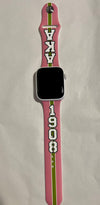 Alpha Kappa Alpha AKA Apple Watch Band Size 42mm 44mm 45 mm Bold Pink