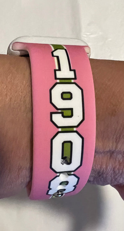 Alpha Kappa Alpha AKA Apple Watch Band Size 42mm 44mm 45 mm Bold Pink