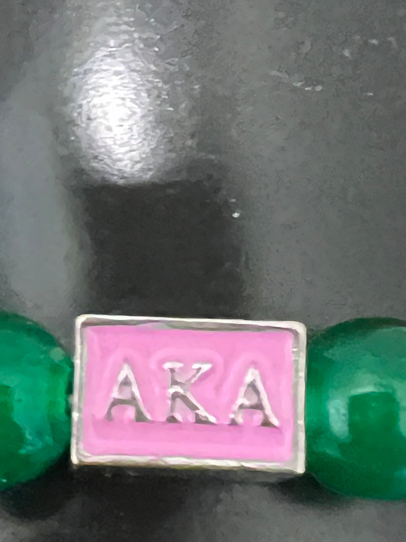 Alpha Kappa Alpha AKA Bling Bracelet Pink Bar