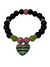 Alpha Kappa Alpha AKA Bling Heart of America Bracelet Black