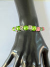 Alpha Kappa Alpha AKA Block Charm Bracelet