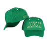 Alpha Kappa Alpha AKA Greek Letters Mesh Flex Fit Embroidered Cap Green - Apparel & Accessories