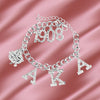 Alpha Kappa Alpha Austrian Crystal Charm Bracelet