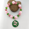 Alpha Kappa Alpha Beaded Bling A Charm Bracelet Set of 3