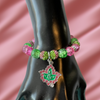 Alpha Kappa Alpha Beaded Bling Charm Bracelet Pink Ivy