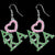 Alpha Kappa Alpha Bling AKA Heart Crystal Earrings