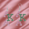 Alpha Kappa Alpha Bling AKA Overlap Earrings