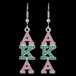 Alpha Kappa Alpha Bling Austrian Crystal Earrings