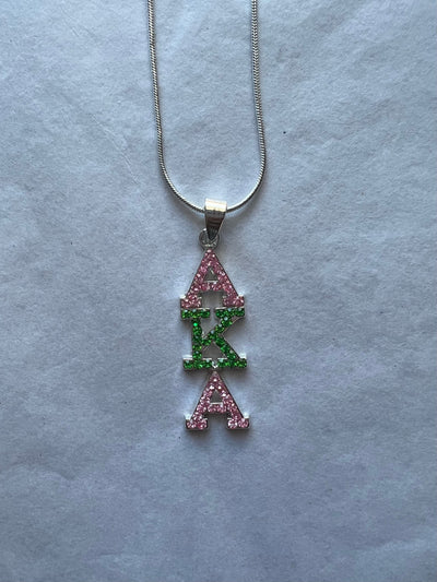 Alpha Kappa Alpha Bling Austrian Crystal Necklace