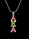 Alpha Kappa Alpha Bling Austrian Crystal Necklace - sorority earrings