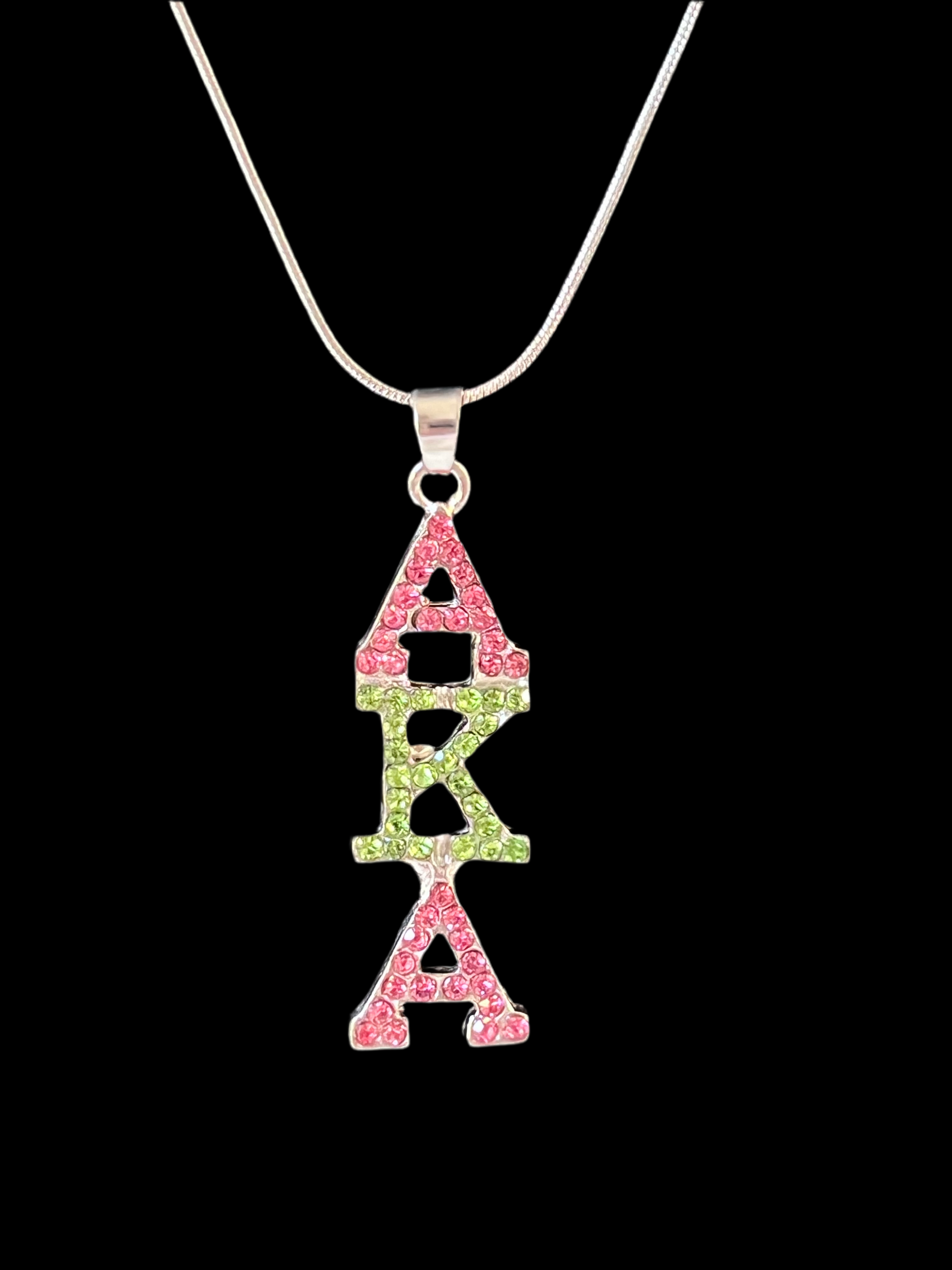 Alpha Kappa Alpha Bling Austrian Crystal Necklace - sorority earrings