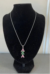 Alpha Kappa Alpha Bling Austrian Crystal Necklace - sorority earrings