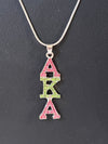 Alpha Kappa Alpha Bling Austrian Crystal Necklace - sorority earrings