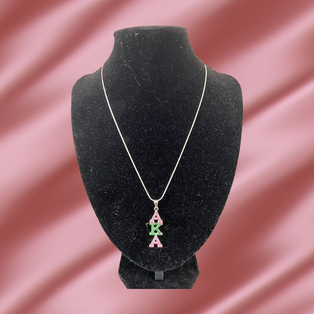 Alpha Kappa Alpha Bling Austrian Crystal Necklace