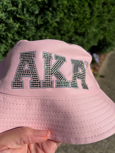 Alpha Kappa Alpha Bling Bucket Hat Pink