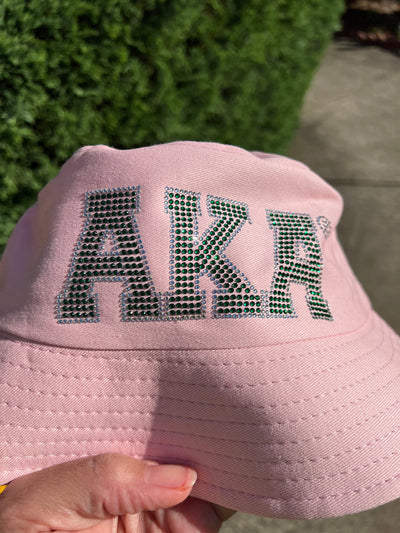 Alpha Kappa Alpha Bling Bucket Hat Pink