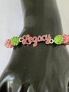 Alpha Kappa Alpha Bling Elastic Legacy Bracelet Green