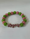 Alpha Kappa Alpha Bling Elastic Legacy Bracelet Green