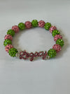 Alpha Kappa Alpha Bling Elastic Legacy Bracelet Green