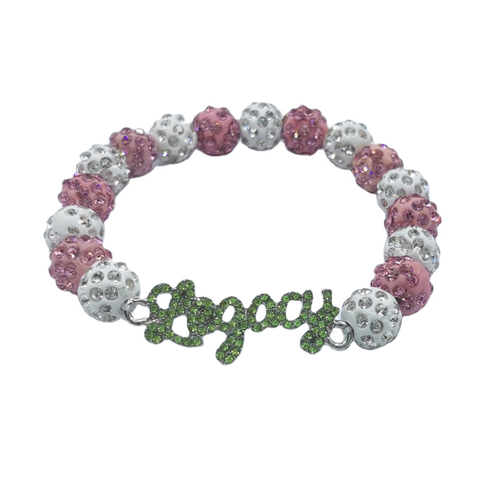 Alpha Kappa Alpha Bling Elastic Legacy Bracelet