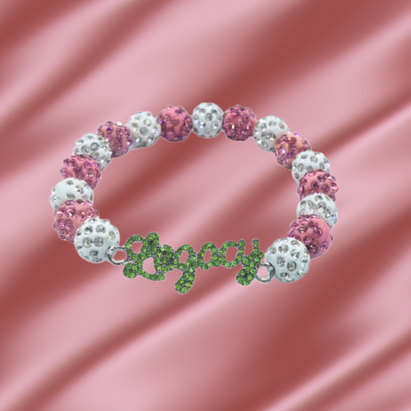 Alpha Kappa Alpha Bling Elastic Legacy Bracelet