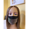 Alpha Kappa Alpha Bling Flag Face Mask Pink and Green