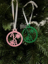 Alpha Kappa Alpha Bling Glitter Christmas Ornaments