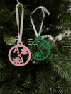 Alpha Kappa Alpha Bling Glitter Christmas Ornaments