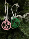 Alpha Kappa Alpha Bling Glitter Christmas Ornaments