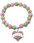 Alpha Kappa Alpha Bling Heart Charm Bracelet