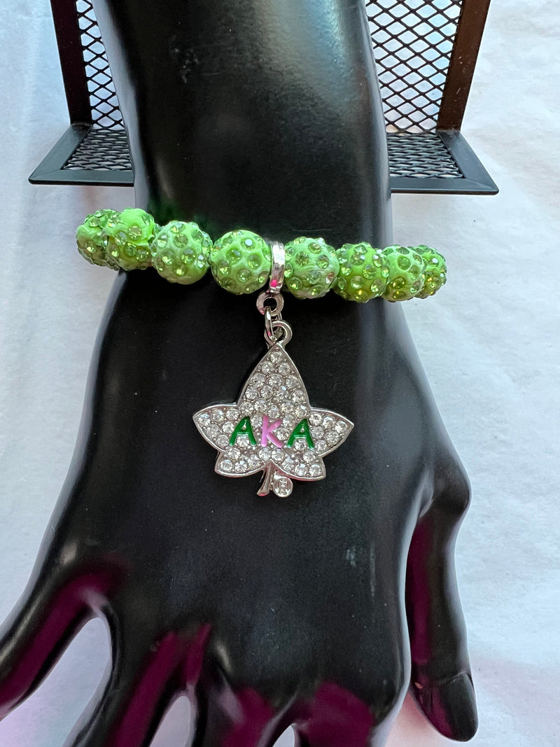 Alpha Kappa Alpha Bling Ivy Beaded Bracelet