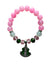 Alpha Kappa Alpha Bling Natural Agate Shield Charm Bracelet