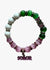 Alpha Kappa Alpha Bling Natural Agate Soror Charm Bracelet