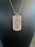 Alpha Kappa Alpha Bling Rhinestone Dog Tag Necklace