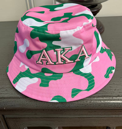 Alpha Kappa Alpha Camouflage Bucket Hat