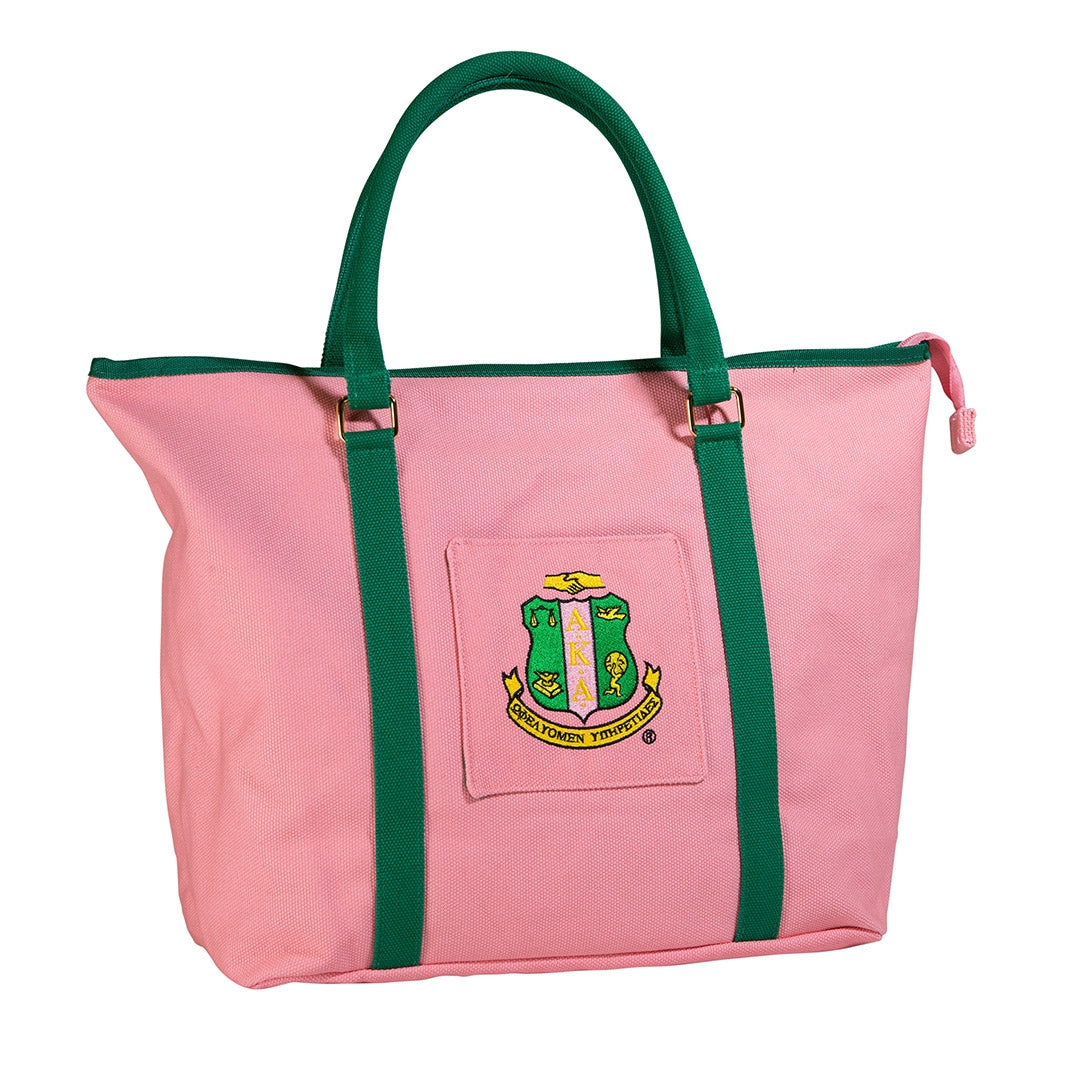 Alpha Kappa Alpha Canvas Tote Pink Conference Bag