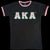 Alpha Kappa Alpha Classic Satin Letter Ringer T-shirt Black - Apparel & Accessories