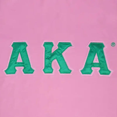 Alpha Kappa Alpha Classic Satin Letter Ringer T-shirt Pink - Apparel & Accessories