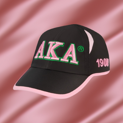 Alpha Kappa Alpha Embroidered Featherlite Cap Black