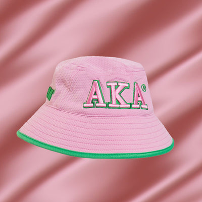 Alpha Kappa Alpha Flexfit Embroidered Bucket Hat Pink