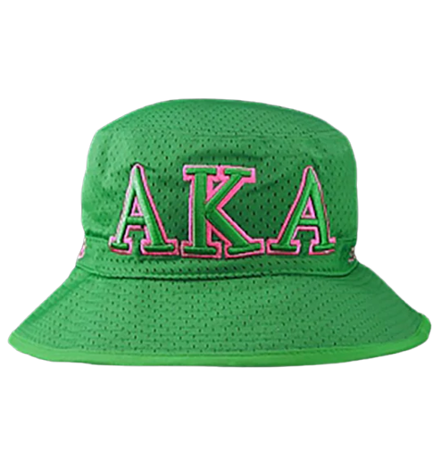 Alpha Kappa Alpha Green Embroidered Bucket Hat